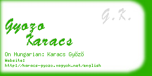 gyozo karacs business card