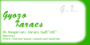 gyozo karacs business card